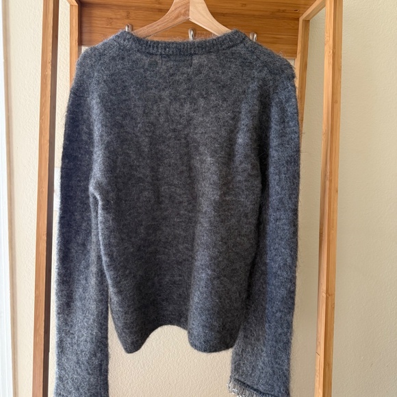 H&M Edition Charcoal Fuzzy Sweater Size M - Picture 4 of 13